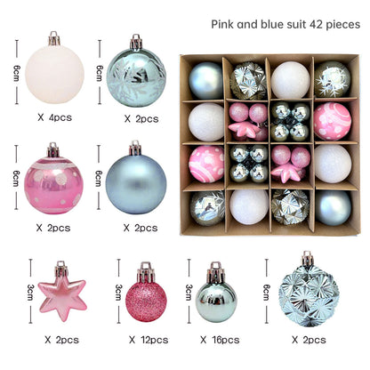 Elegant 6cm Painted Christmas Ornaments – Electroplated Holiday Tree Decor