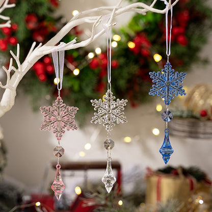 Colorful Snowflake Ice Crystal Acrylic Pendant