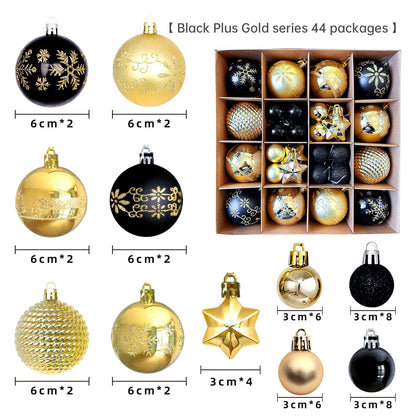 Elegant 6cm Painted Christmas Ornaments – Electroplated Holiday Tree Decor