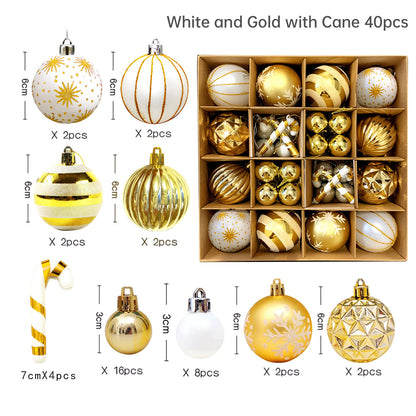 Elegant 6cm Painted Christmas Ornaments – Electroplated Holiday Tree Decor