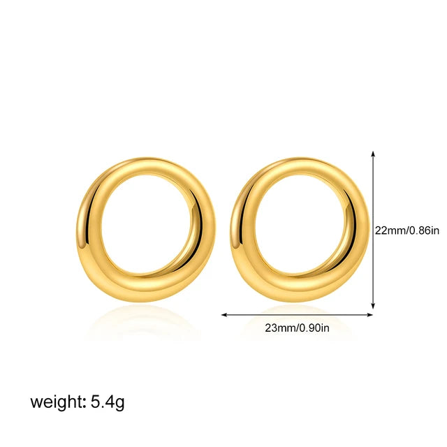 Lisa – Waterproof Gold-Plated Chunky Zircon Drop Earrings