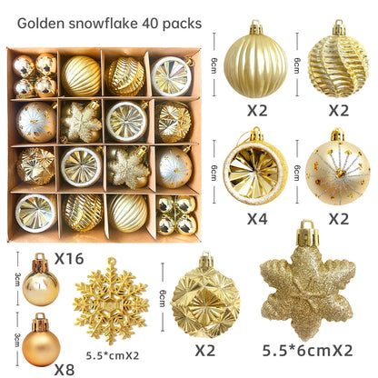 Elegant 6cm Painted Christmas Ornaments – Electroplated Holiday Tree Decor