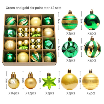 Elegant 6cm Painted Christmas Ornaments – Electroplated Holiday Tree Decor