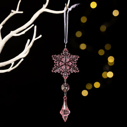 Colorful Snowflake Ice Crystal Acrylic Pendant