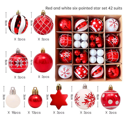 Elegant 6cm Painted Christmas Ornaments – Electroplated Holiday Tree Decor