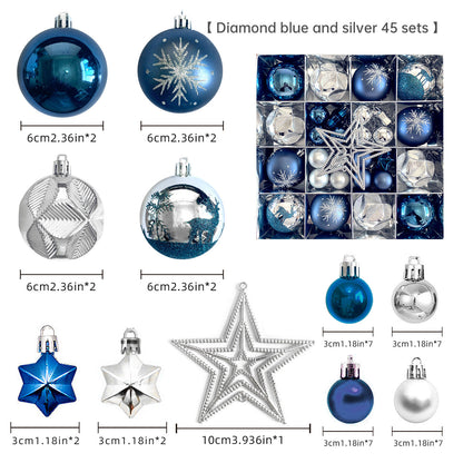 Elegant 6cm Painted Christmas Ornaments – Electroplated Holiday Tree Decor