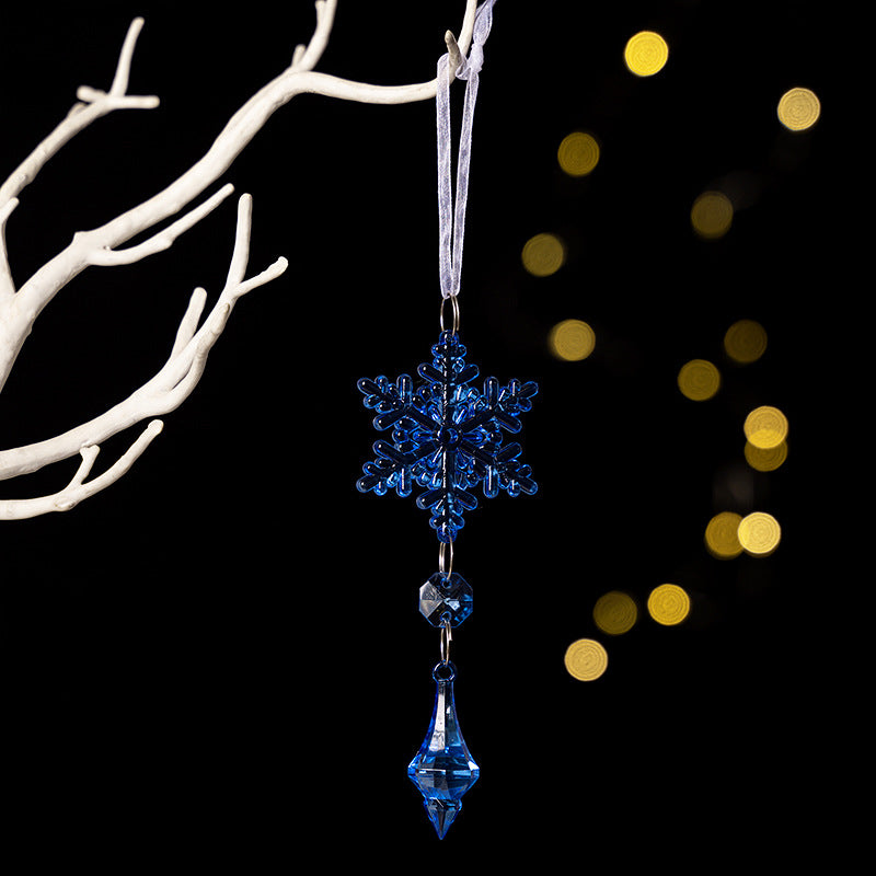 Colorful Snowflake Ice Crystal Acrylic Pendant