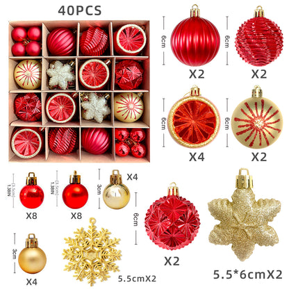 Elegant 6cm Painted Christmas Ornaments – Electroplated Holiday Tree Decor