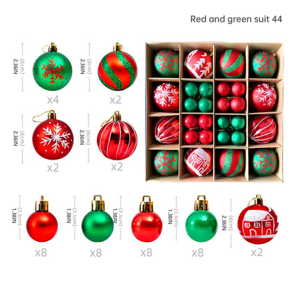 Elegant 6cm Painted Christmas Ornaments – Electroplated Holiday Tree Decor