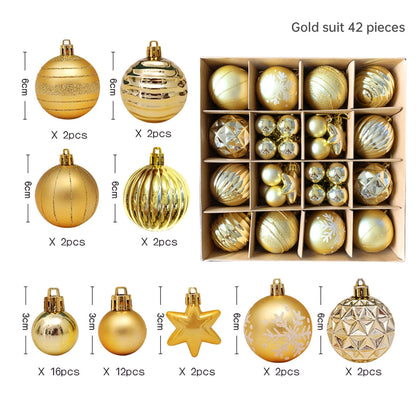 Elegant 6cm Painted Christmas Ornaments – Electroplated Holiday Tree Decor