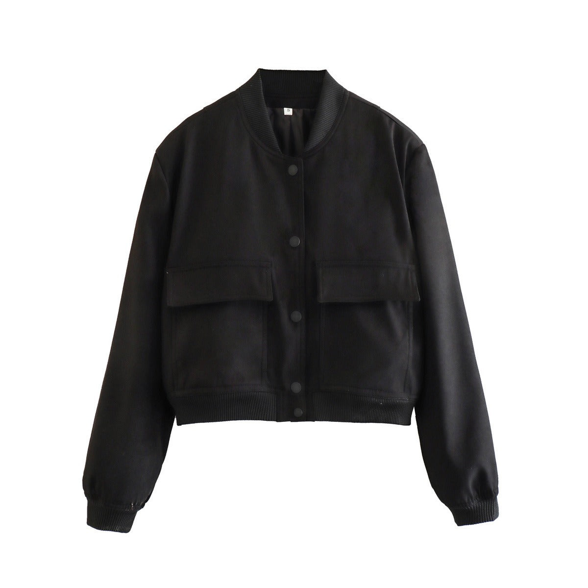 Women's Stand-Up Collar Jacket with Large Pockets