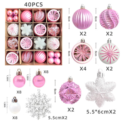 Elegant 6cm Painted Christmas Ornaments – Electroplated Holiday Tree Decor