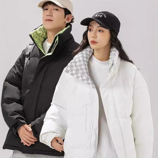 Unisex Winter Cotton Jacket – Thick, Korean-Inspired Loose Fit Casual Coat