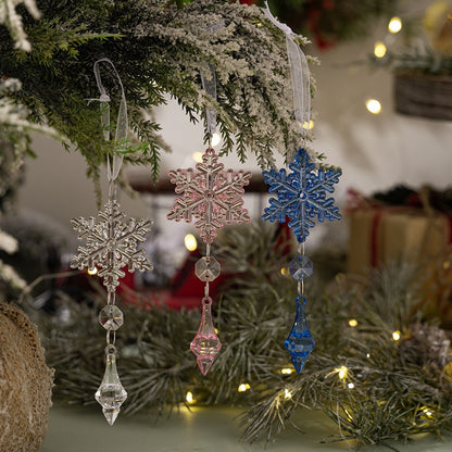 Colorful Snowflake Ice Crystal Acrylic Pendant