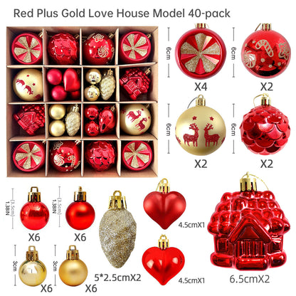 Elegant 6cm Painted Christmas Ornaments – Electroplated Holiday Tree Decor