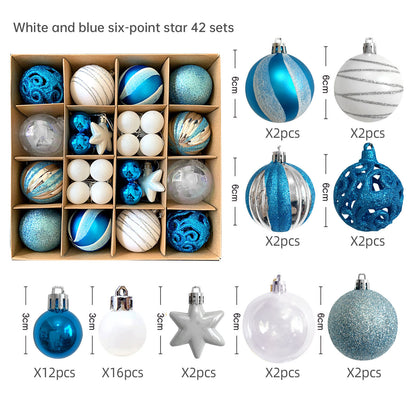 Elegant 6cm Painted Christmas Ornaments – Electroplated Holiday Tree Decor