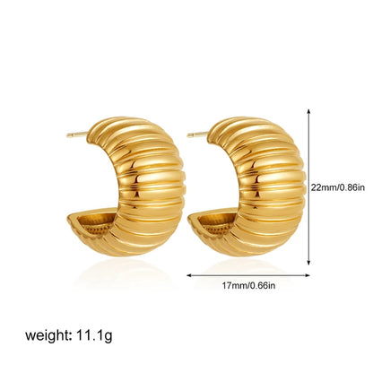 Lisa – Waterproof Gold-Plated Chunky Zircon Drop Earrings