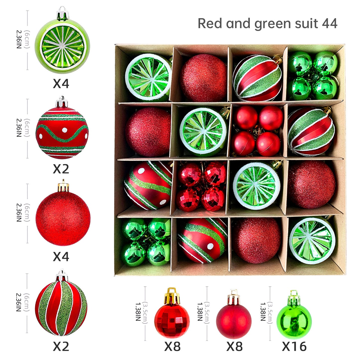 Elegant 6cm Painted Christmas Ornaments – Electroplated Holiday Tree Decor