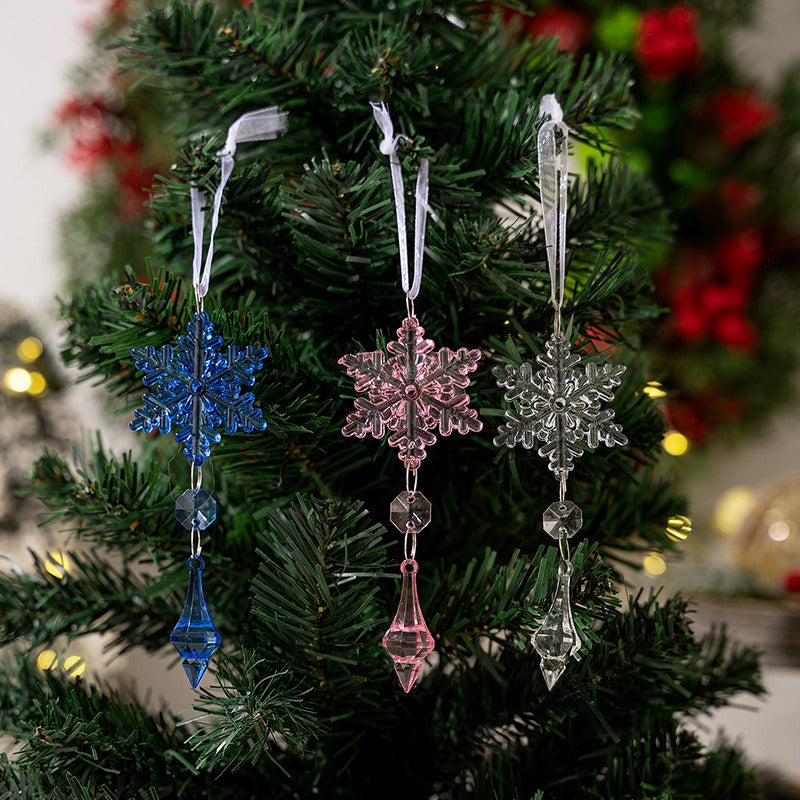 Colorful Snowflake Ice Crystal Acrylic Pendant