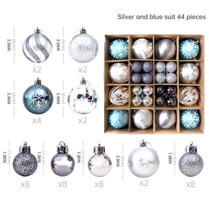 Elegant 6cm Painted Christmas Ornaments – Electroplated Holiday Tree Decor