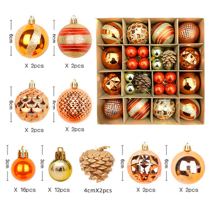 Elegant 6cm Painted Christmas Ornaments – Electroplated Holiday Tree Decor