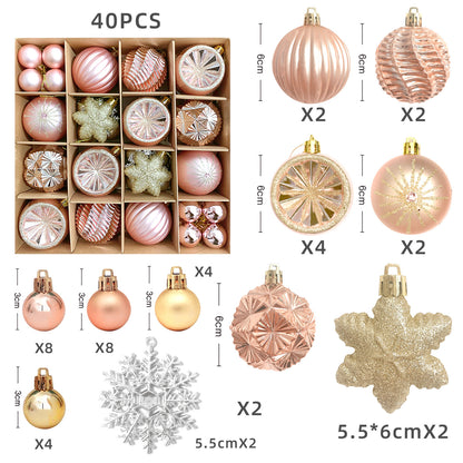 Elegant 6cm Painted Christmas Ornaments – Electroplated Holiday Tree Decor