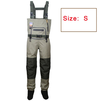 Durable & Comfortable Fishing Waders – Breathable Stocking Foot Chest Wader Kit for Men and Women