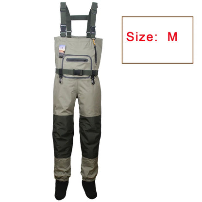 Durable & Comfortable Fishing Waders – Breathable Stocking Foot Chest Wader Kit for Men and Women