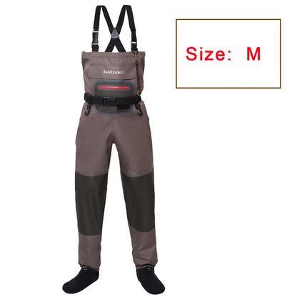 Durable & Comfortable Fishing Waders – Breathable Stocking Foot Chest Wader Kit for Men and Women